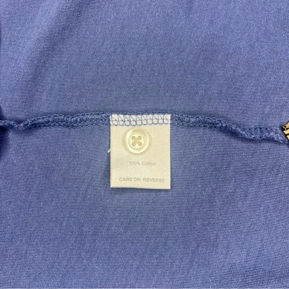 Billy Reid Navy Polo Shirt with White Stitching Size XL - Picture 4 of 4